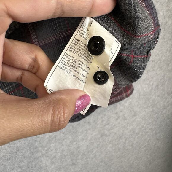 DC Shoes Shirt Men's SP Black Plaid Long Sleeve Button‎ Down Skateboard Pockets - Picture 8 of 11